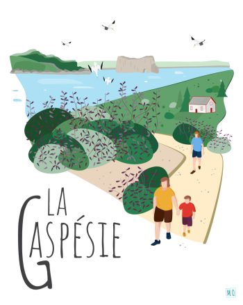 Mailys ORY - Graphiste | Illustration - Affiche 8 x 10 po - La Gaspésie