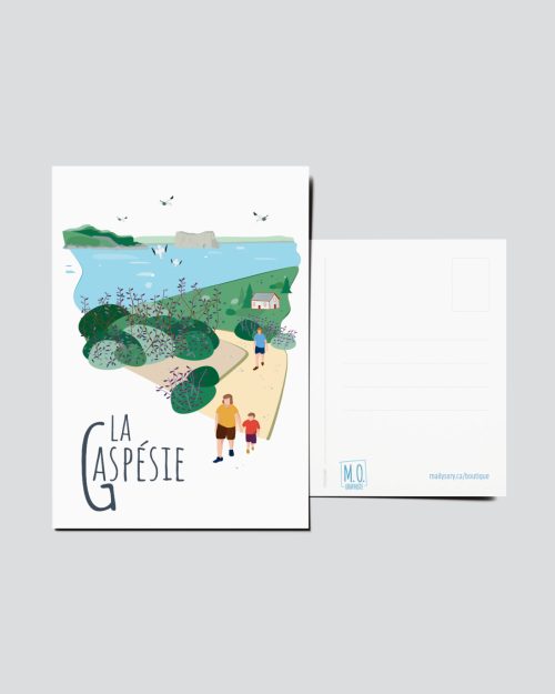 Mailys ORY - Graphiste | Illustration - Carte postale - La Gaspésie