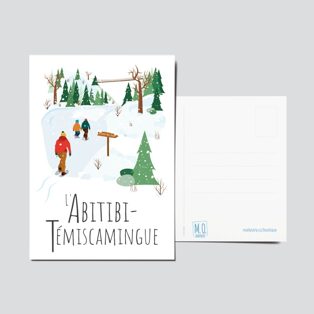 Mailys ORY - Graphiste | Illustration - Carte postale - L'Abitibi-Témiscamingue