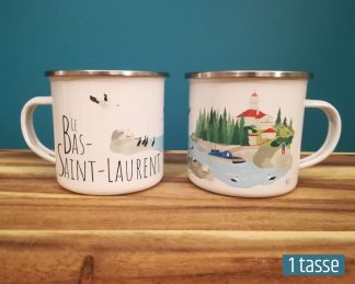 Mailys ORY - Graphiste | Illustration - Tasse en émail - Le Bas-Saint-Laurent