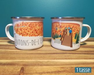 Mailys ORY - Graphiste | Illustration - Tasse en émail - Les Cantons-de-l'Est