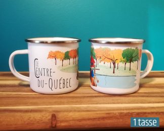 Mailys ORY - Graphiste | Illustration - Tasse en émail- Le Centre-du-Québec