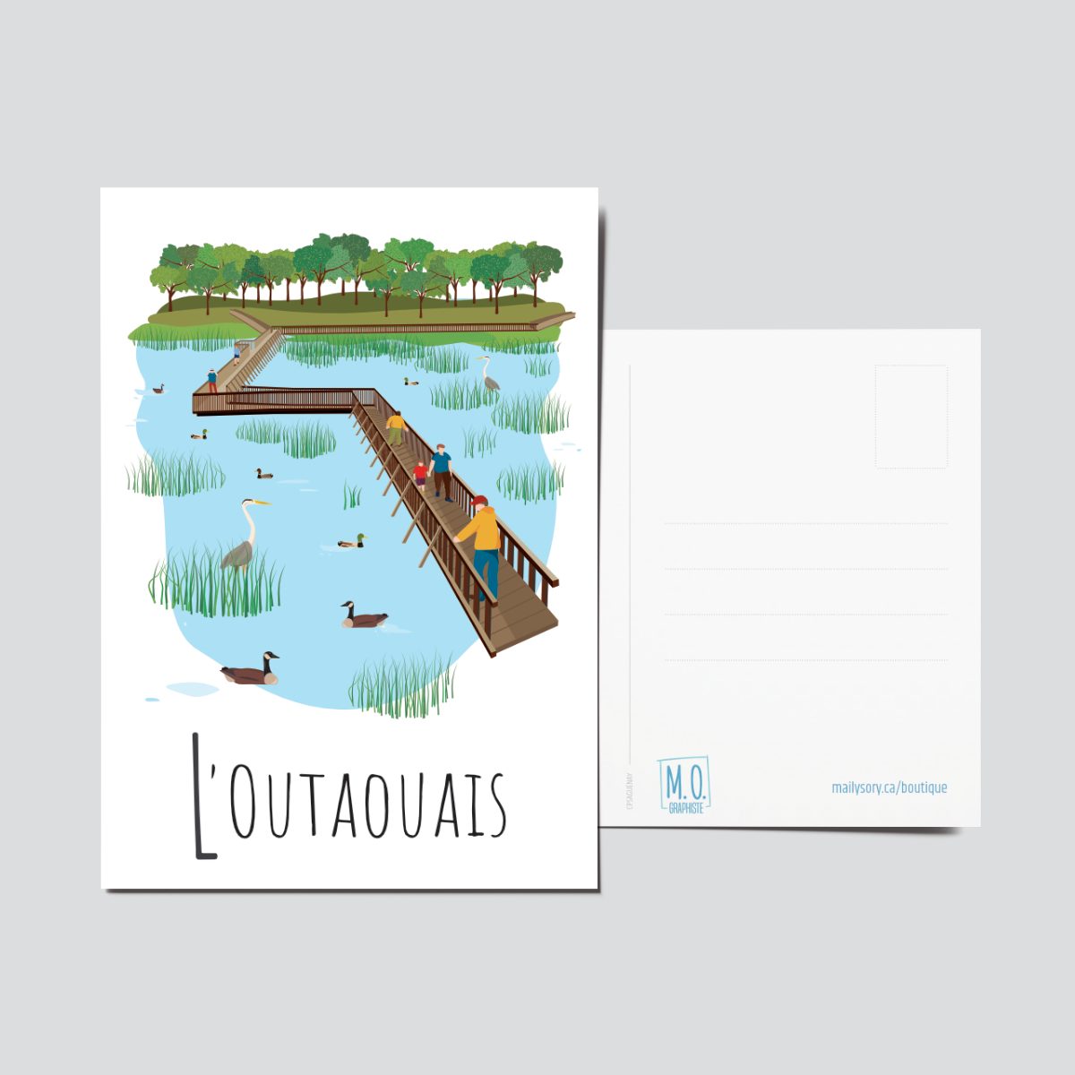 Mailys ORY - Graphiste | Illustration - Carte postale- L'Outaouais