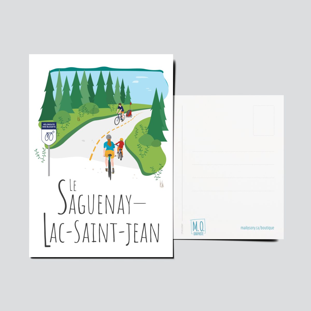 Mailys ORY - Graphiste | Illustration - Carte postale- Le Saguenay-Lac-Saint-Jean