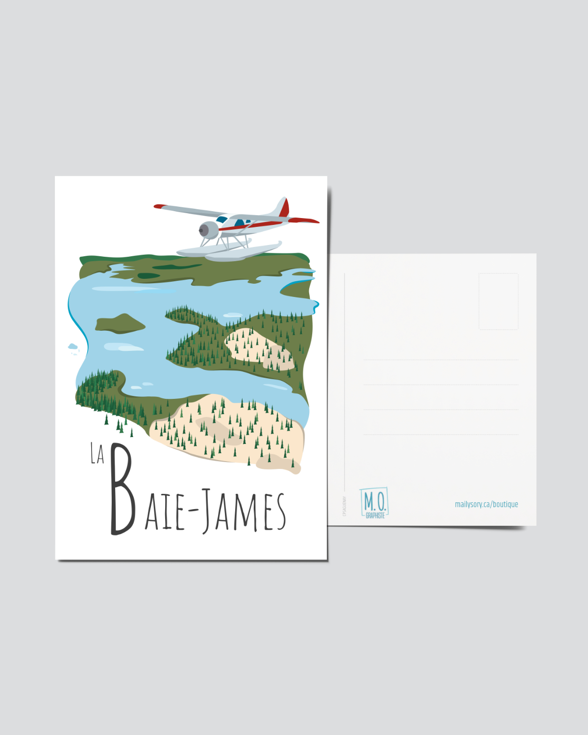Mailys ORY - Graphiste | Illustration - Carte postale - La Baie-James