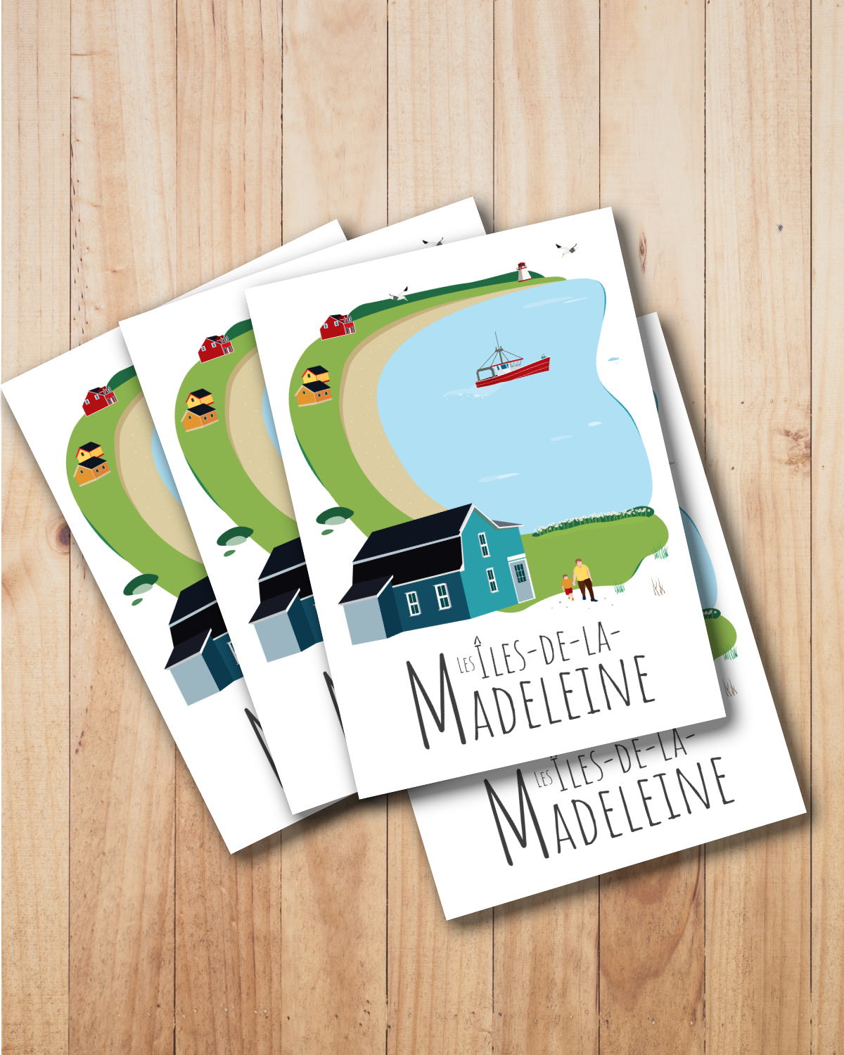 Mailys ORY - Graphiste | Illustration - Carte postale - Les Îles-de-la-Madeleine